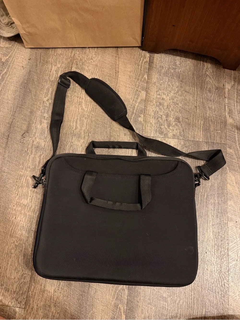 Wenger Black Padded Laptop Computer Briefcase Shoulder Bag